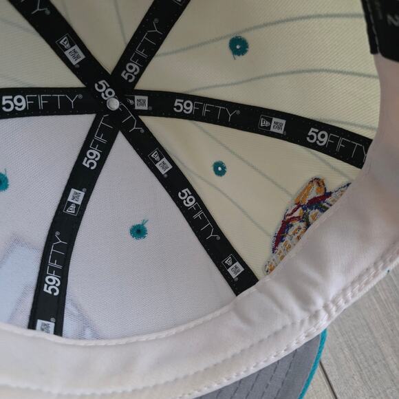 Diamondbacks Lids New Era x MLB Off White Pinstripe Fitted Hat Sz 7.5 - Picture 9 of 11